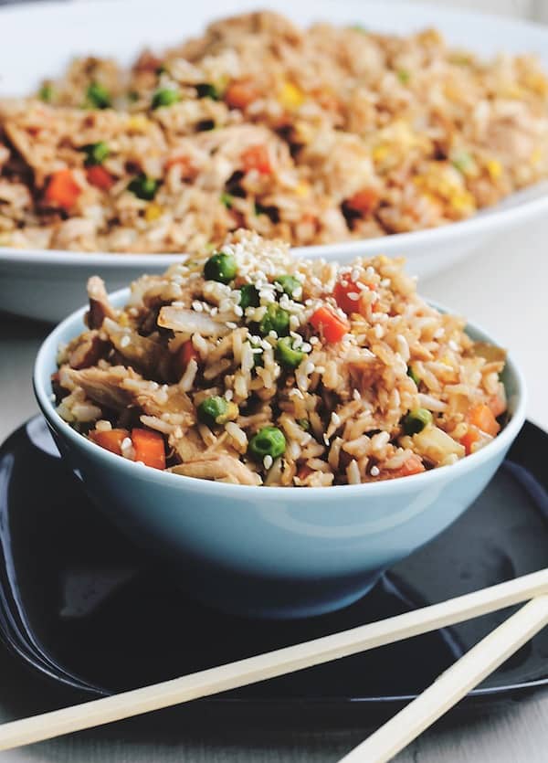 Fried Rice from Rachel Schultz | If you are looking for some practical weeknight dinner ideas, join me at Bellewood Cottage where I'm sharing five of my recent favorites. Meals that are hearty, delicious, and just right for weeknight cooking!