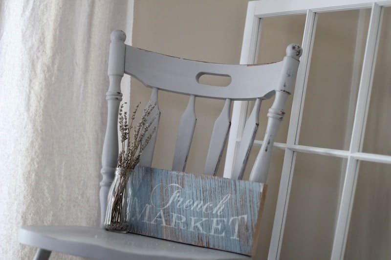 thrift store chair transformed with chalk paint