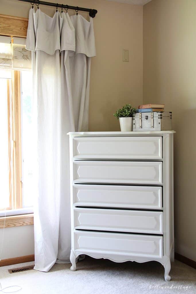 chalk paint dresser - in progress