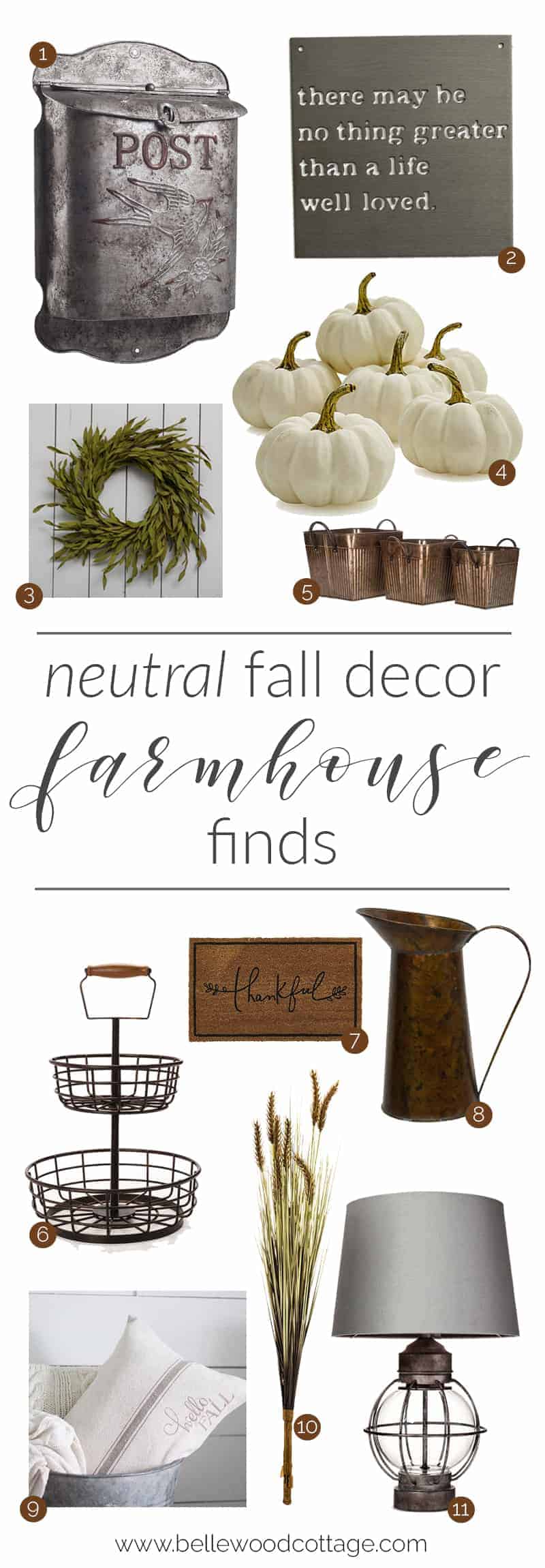 Neutral Fall Farmhouse Decor