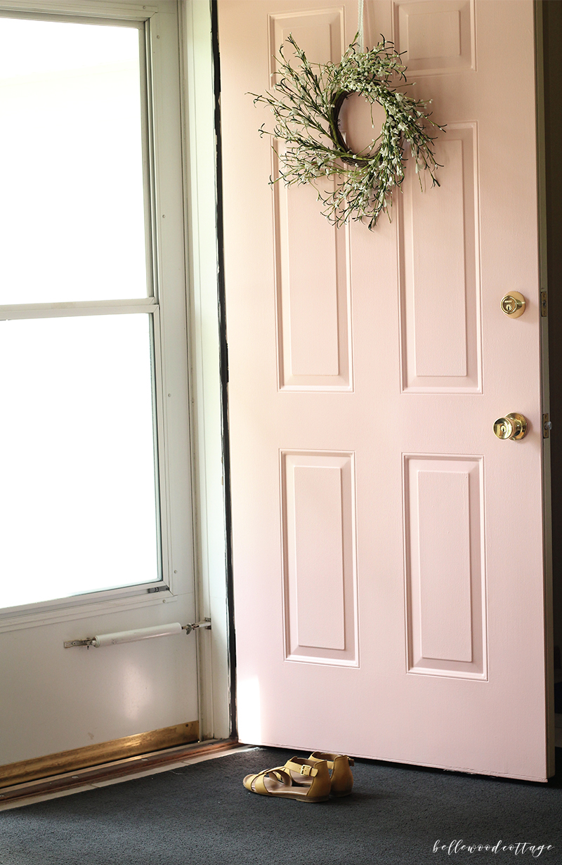 DIY Paint Front Door Interior — Why I Love My Pink Front Door