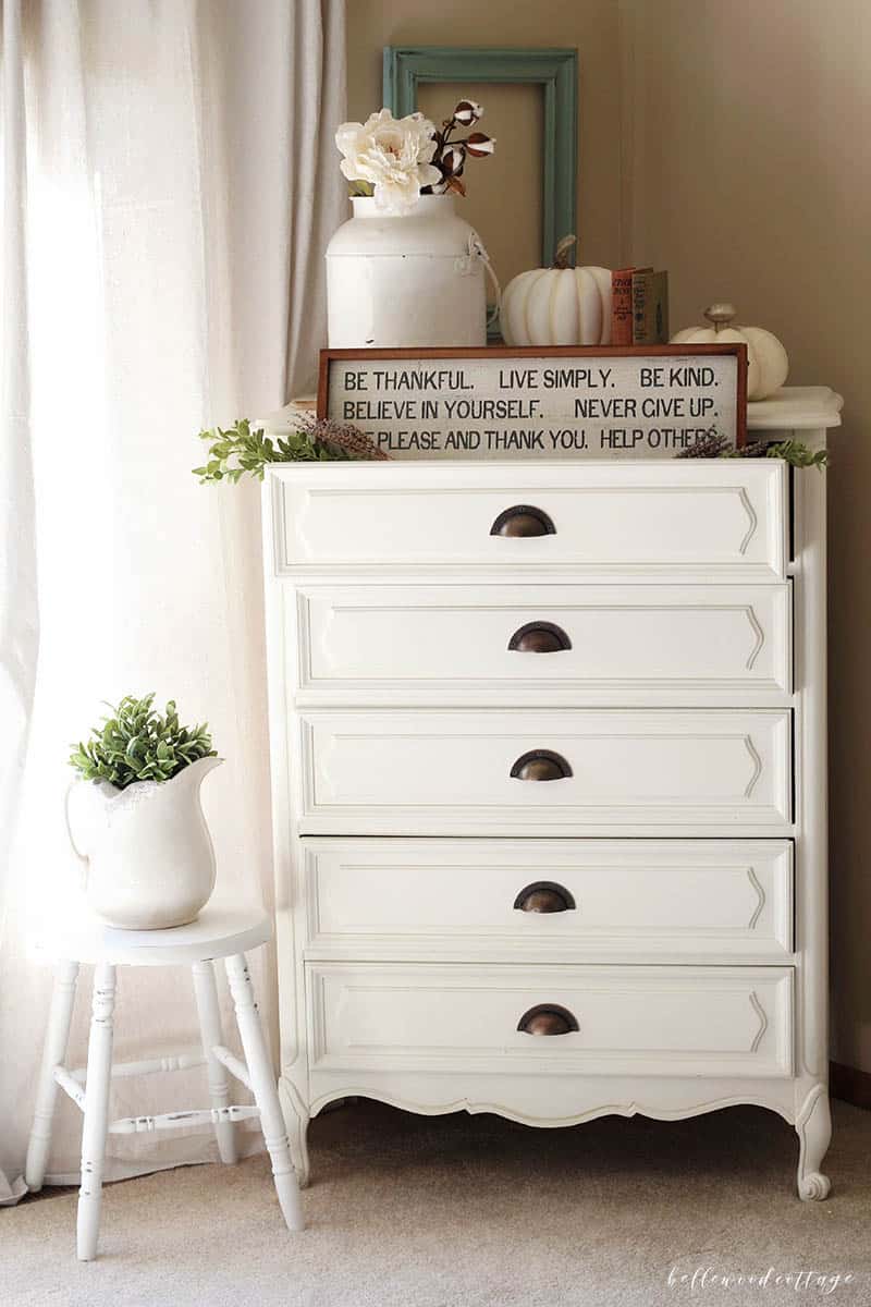 Adding a dresser to your main living area is a great way to add storage and character. Visit my blog to learn a few quick tips on how to style a dresser. From Bellewood Cottage