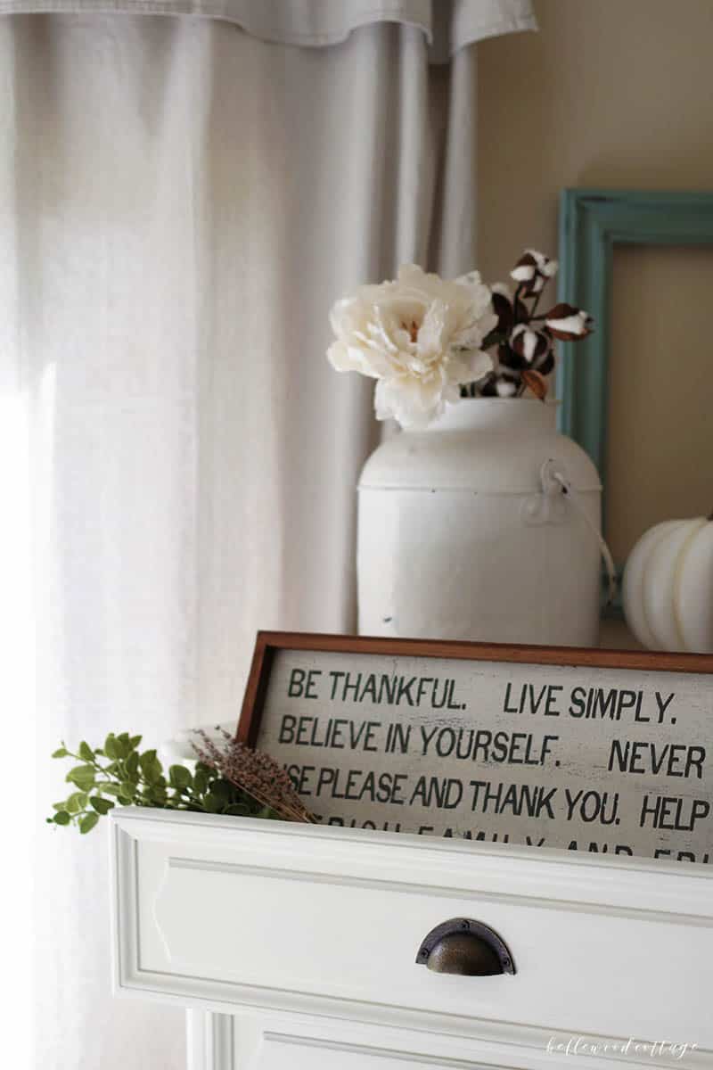 Adding a dresser to your main living area is a great way to add storage and character. Visit my blog to learn a few quick tips on how to style a dresser. From Bellewood Cottage