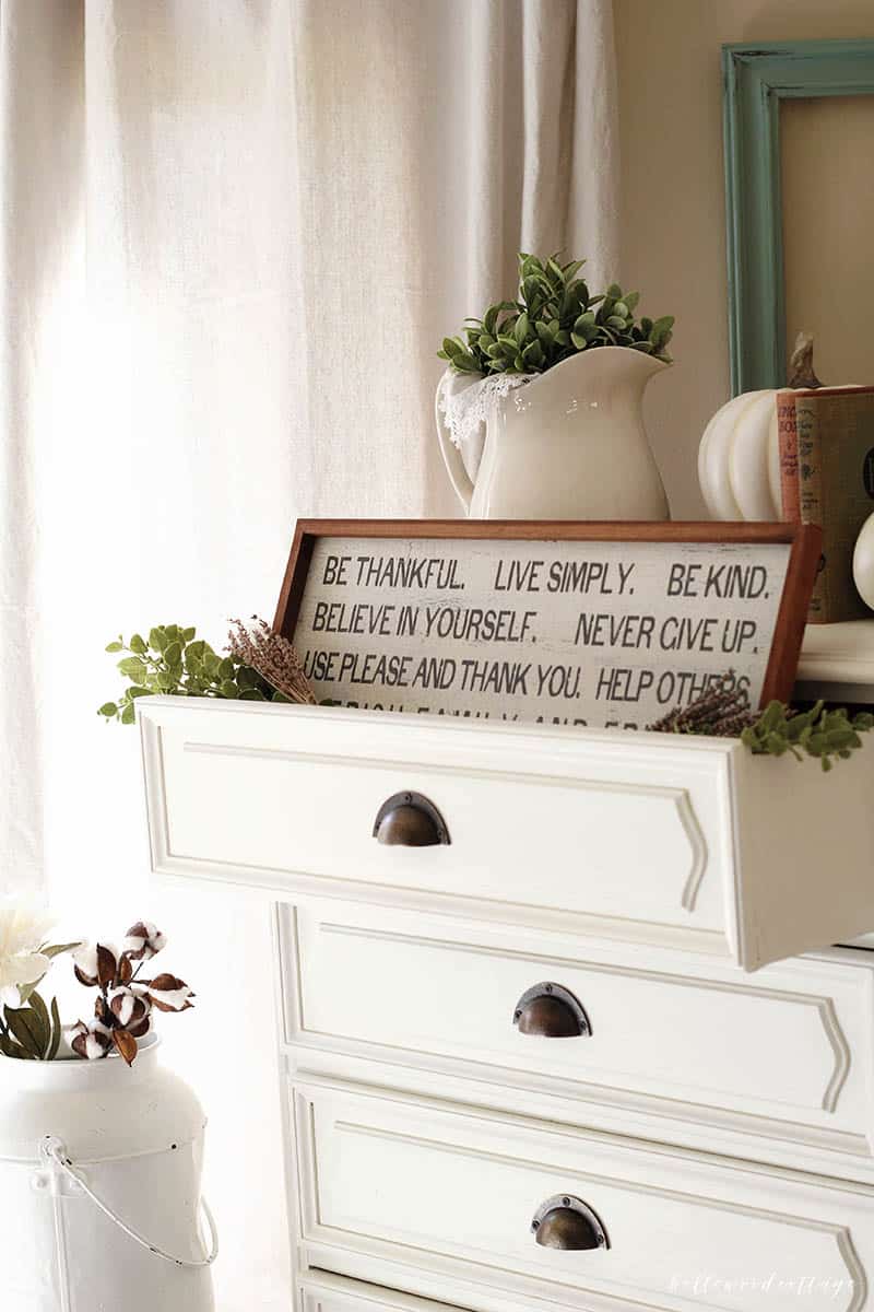 Adding a dresser to your main living area is a great way to add storage and character. Visit my blog to learn a few quick tips on how to style a dresser. From Bellewood Cottage
