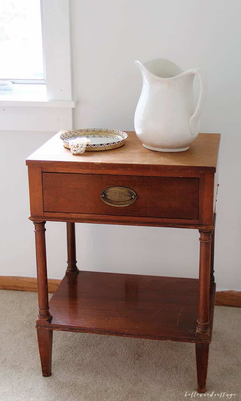 Updating your home on a budget means getting creative. Find out how I plan to use a $15 antique nightstand to bring charm to our master bedroom update.