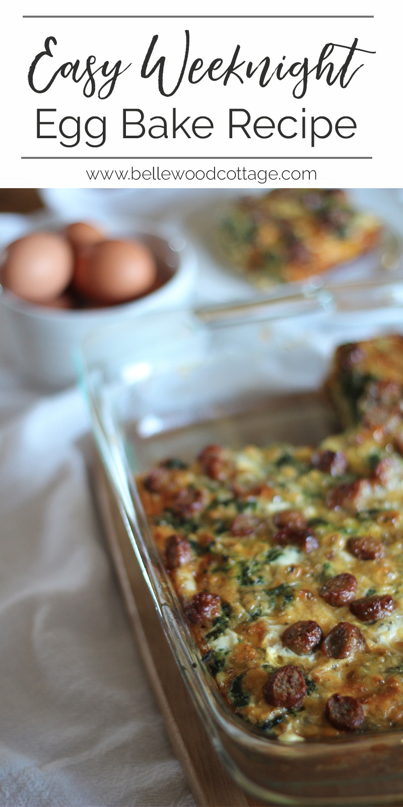 Need an easy weeknight meal? Next time you're in the dinner rut, try making my classic egg bake recipe, a simply delicious and ultra-filling comfort food. From Bellewood Cottage