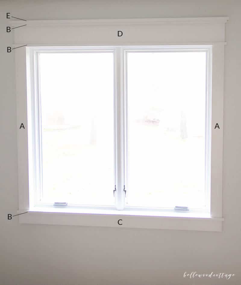 Wondering how to add character to a builder grade home? Learn how to update a boring window with gorgeous (and budget friendly!) farmhouse trim || from Bellewood Cottage ||