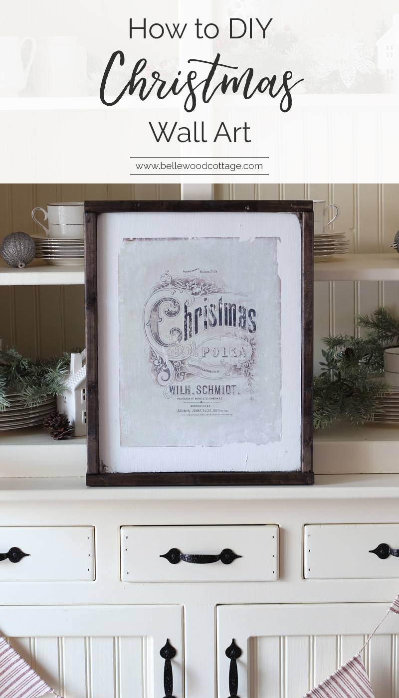 Love Christmas? Me too. Learn how to DIY your own gorgeous Christmas wall art with this budget-friendly tutorial from Bellewood Cottage.