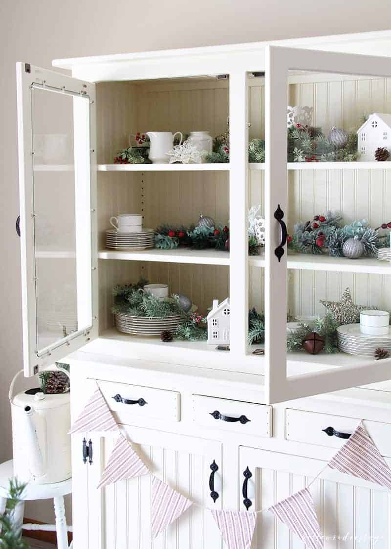 How to Style a Hutch for Christmas