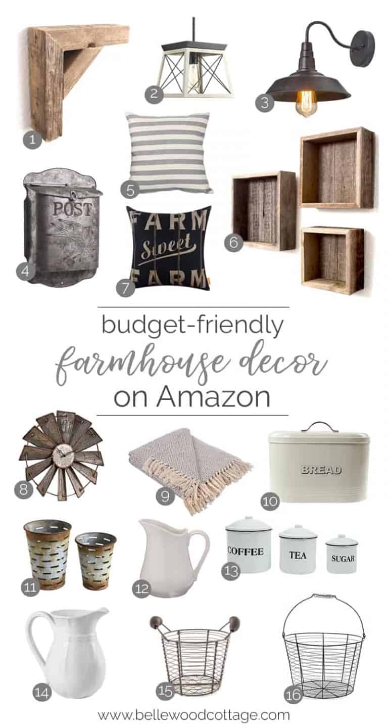 Budget-Friendly Farmhouse Decor on Amazon