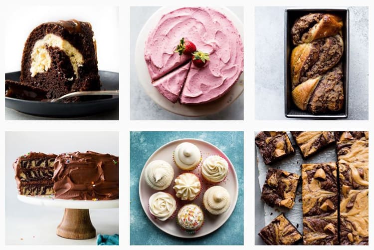 screenshot of Sally's Baking Addiction - Instagram feed