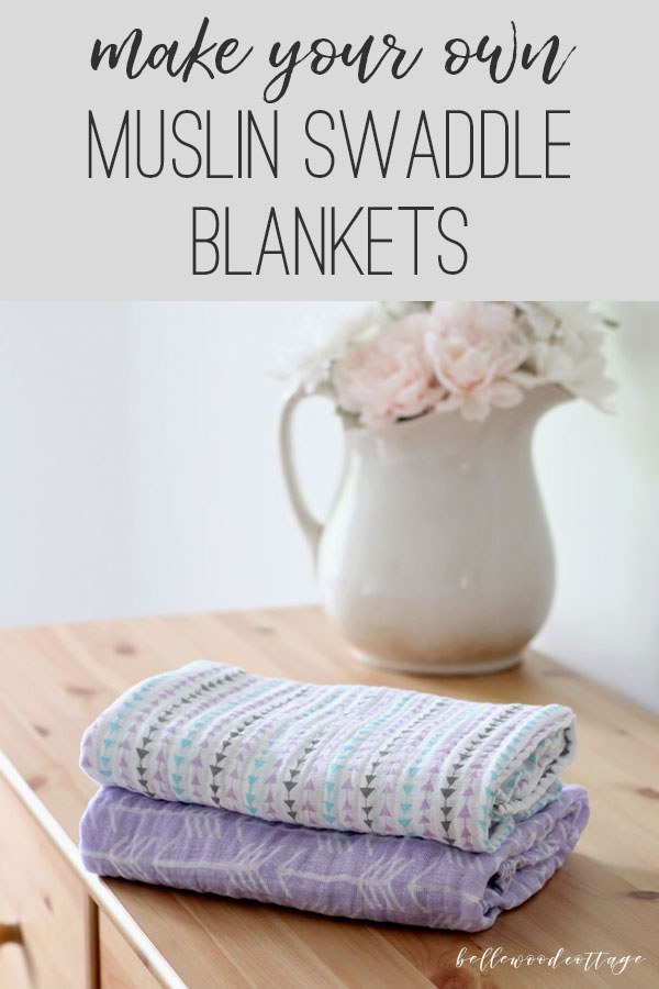 Learn how to make your own soft, light, and amazingly crinkly DIY muslin swaddle blankets with my quick and easy tutorial. 