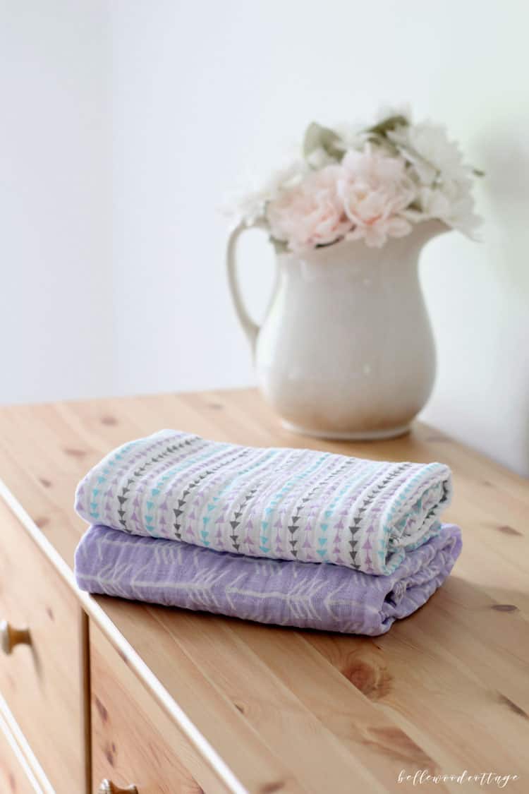 How to Sew DIY Muslin Swaddle Blankets Bellewood Cottage