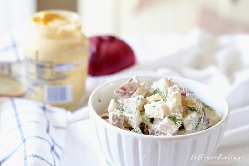 This old-fashioned potato salad recipe checks all the boxes for the perfect summertime side. Loaded with fresh dill, two varieties of mustard, and delicate baby red potatoes, you'll want to make this one all season long.