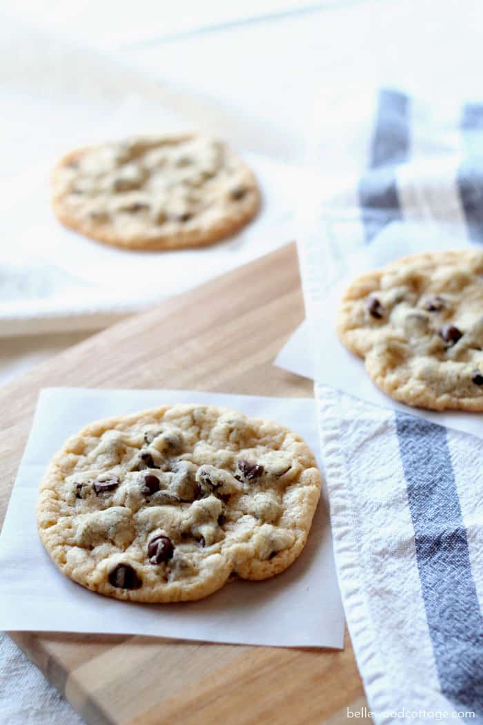 Wanna bake chewy cookies that stay chewy? Yeah, me too. That's why I'm sharing my quick & easy recipe for the best jumbo chewy chocolate chip cookies.