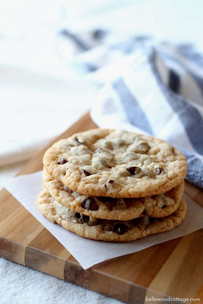 Wanna bake chewy cookies that stay chewy? Yeah, me too. That's why I'm sharing my quick & easy recipe for the best jumbo chewy chocolate chip cookies. 