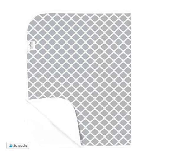 Gray and White Travel Changing Mat.