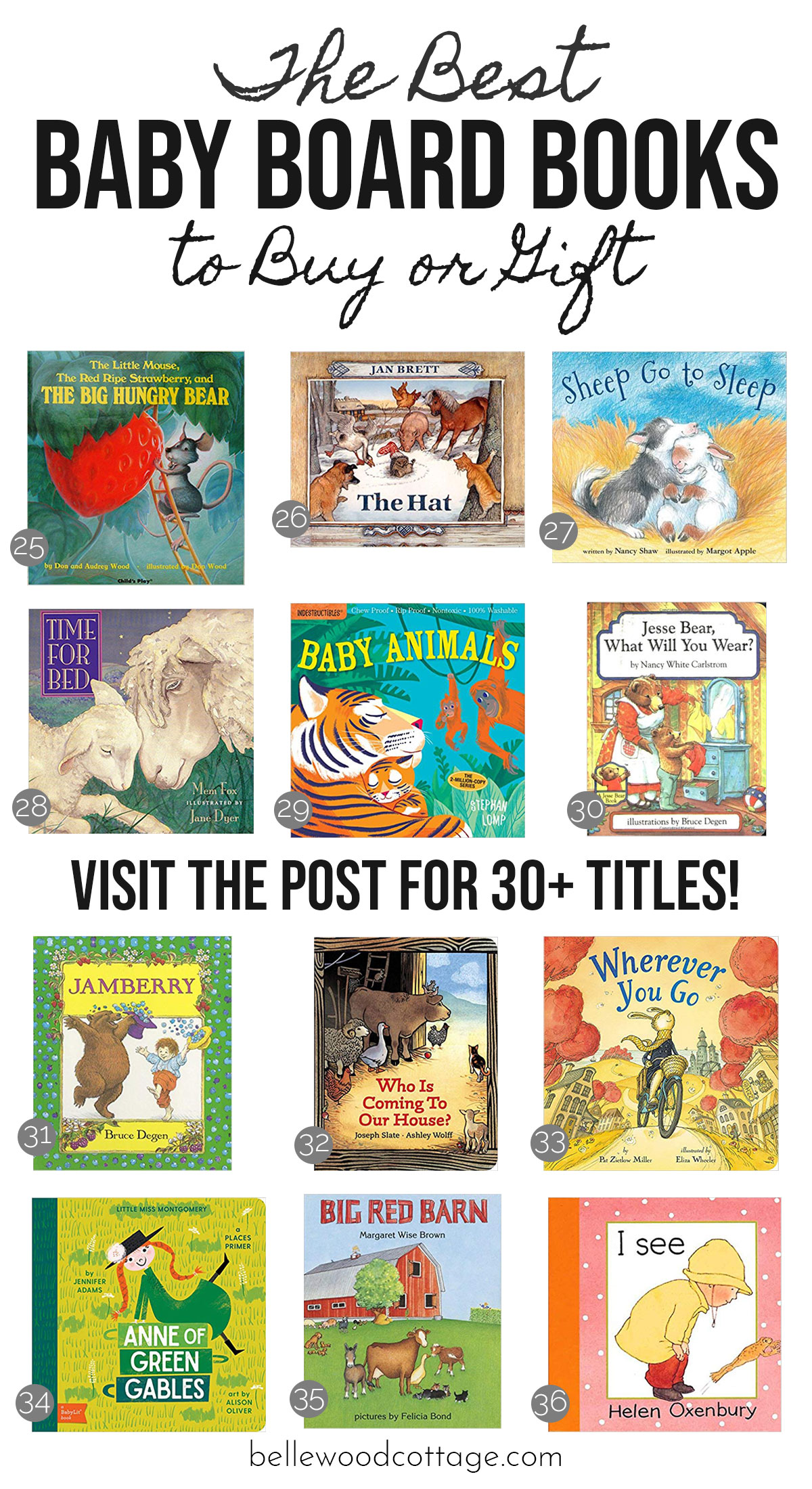 A collage graphic of the Best Baby Board Books.