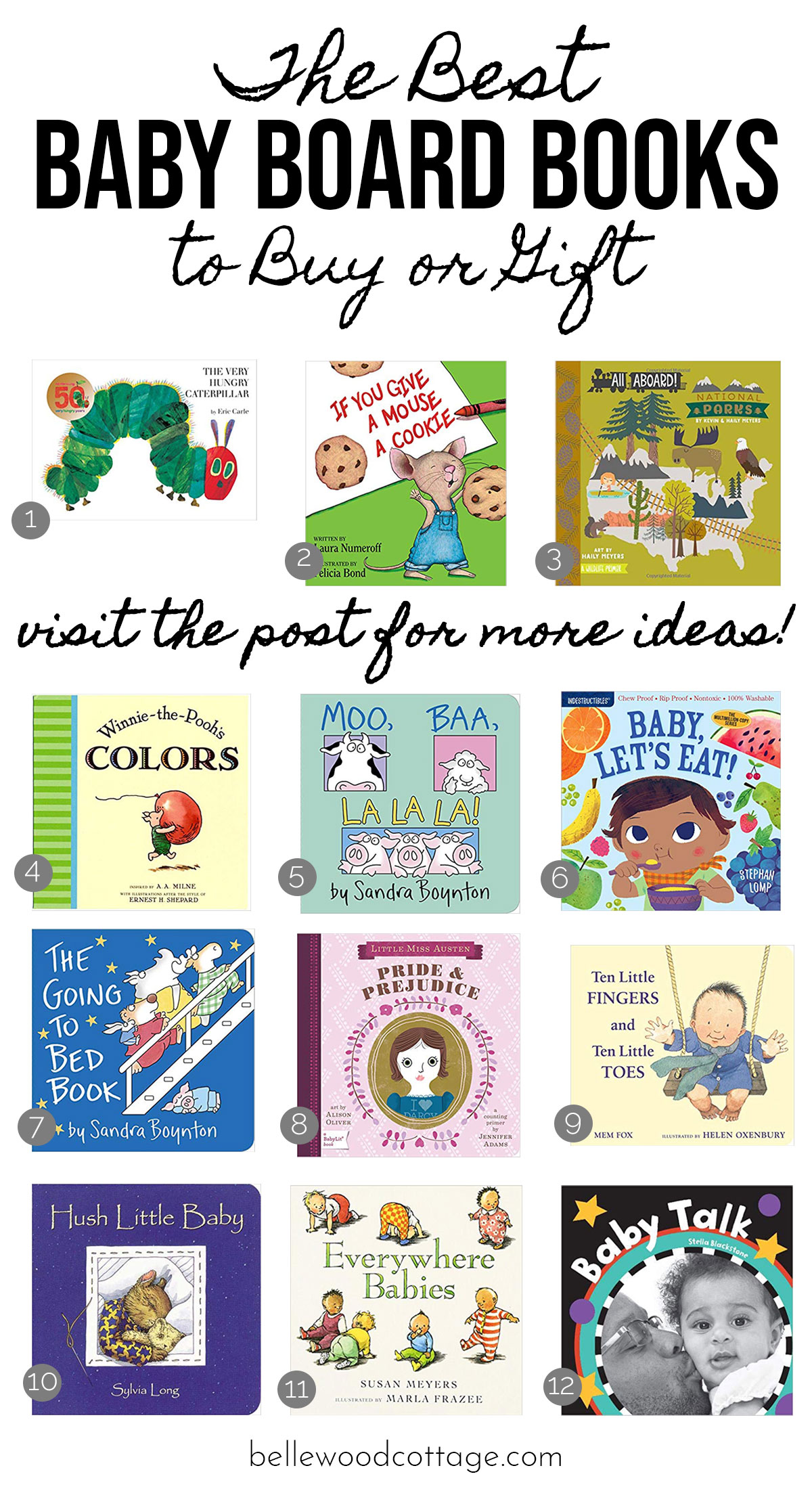 A collage graphic of the Best Baby Board Books.