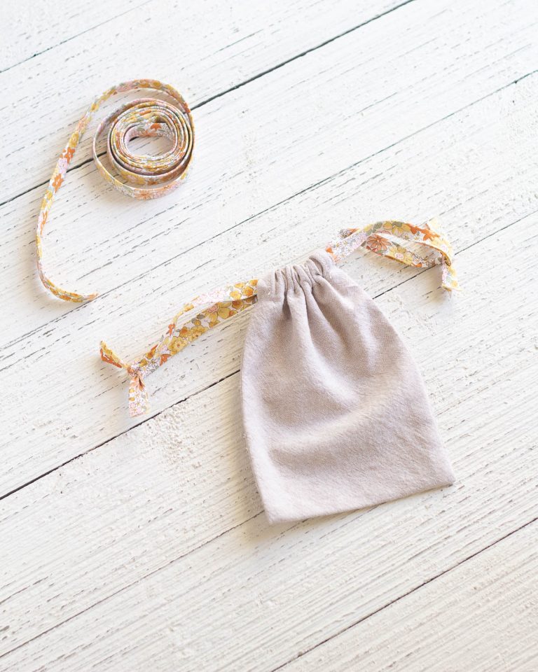 How to Sew a Drawstring Bag with French Seams Tutorial Bellewood Cottage