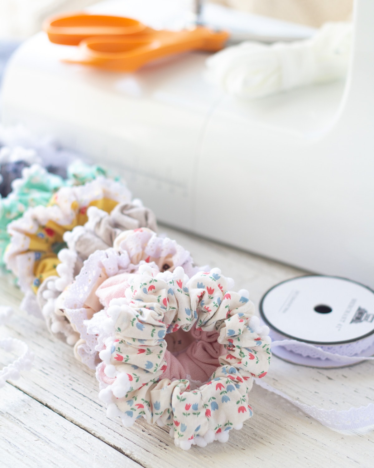 Lace-Trimmed Scrunchies Sewing Tutorial