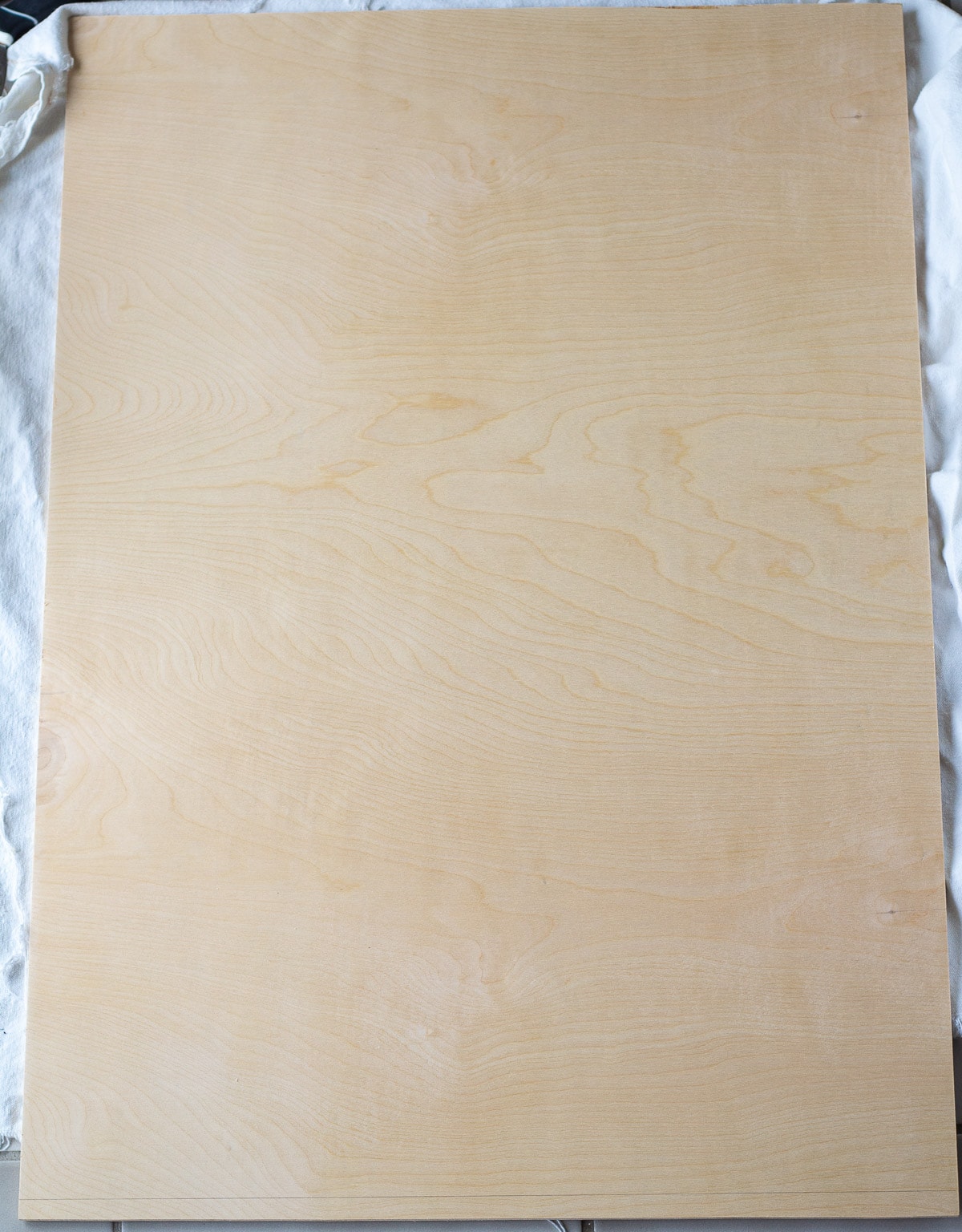 A large plywood board.