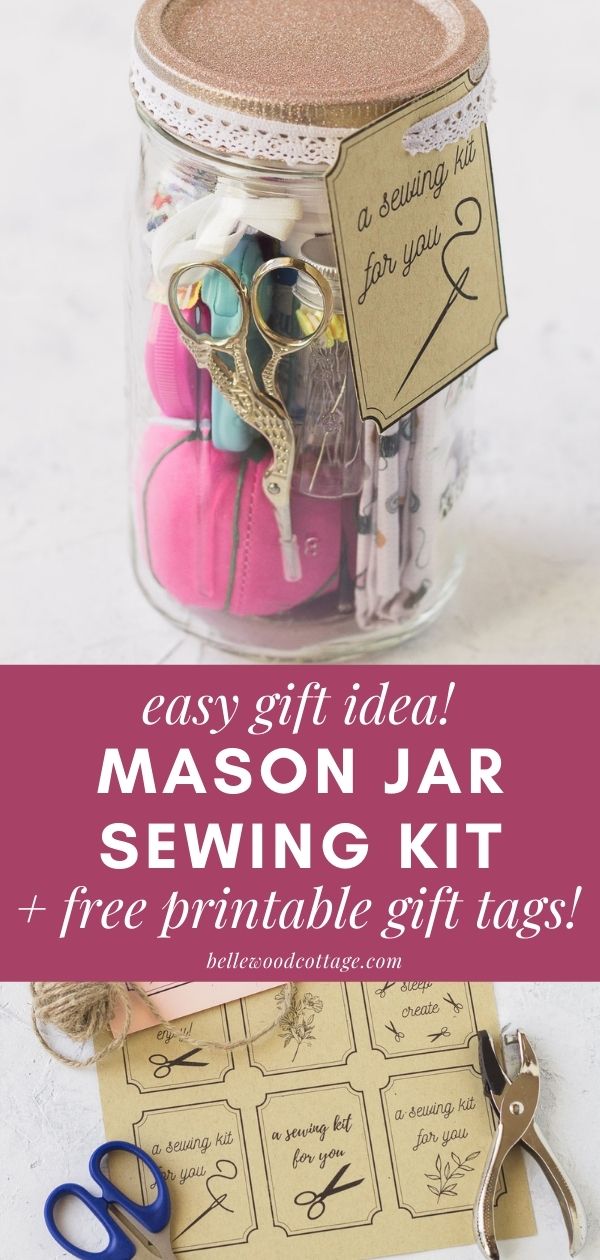 Mason Jar Sewing Kit Tutorial - Bellewood Cottage