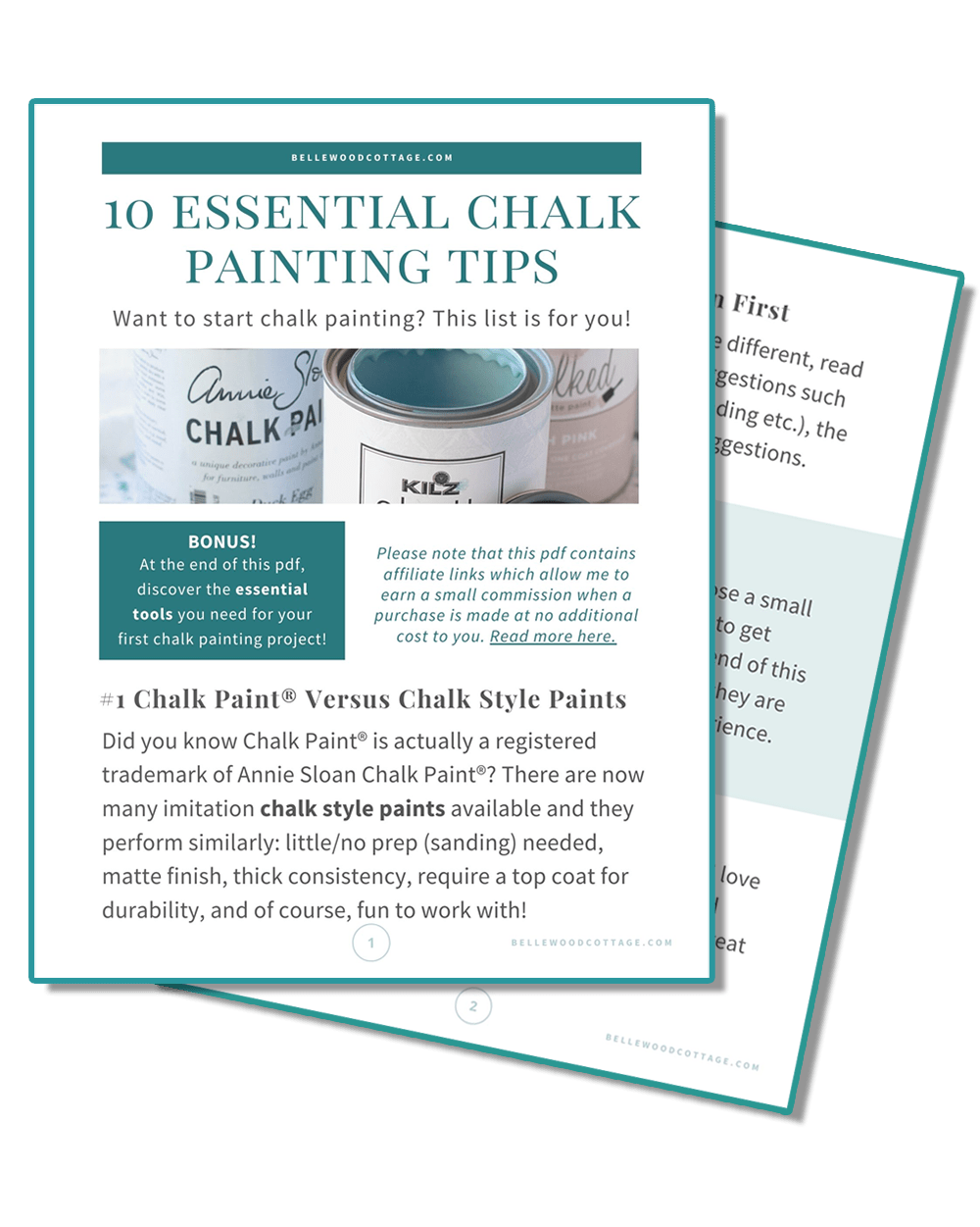 Free Guide 10 Essential Chalk Painting Tips Bellewood Cottage