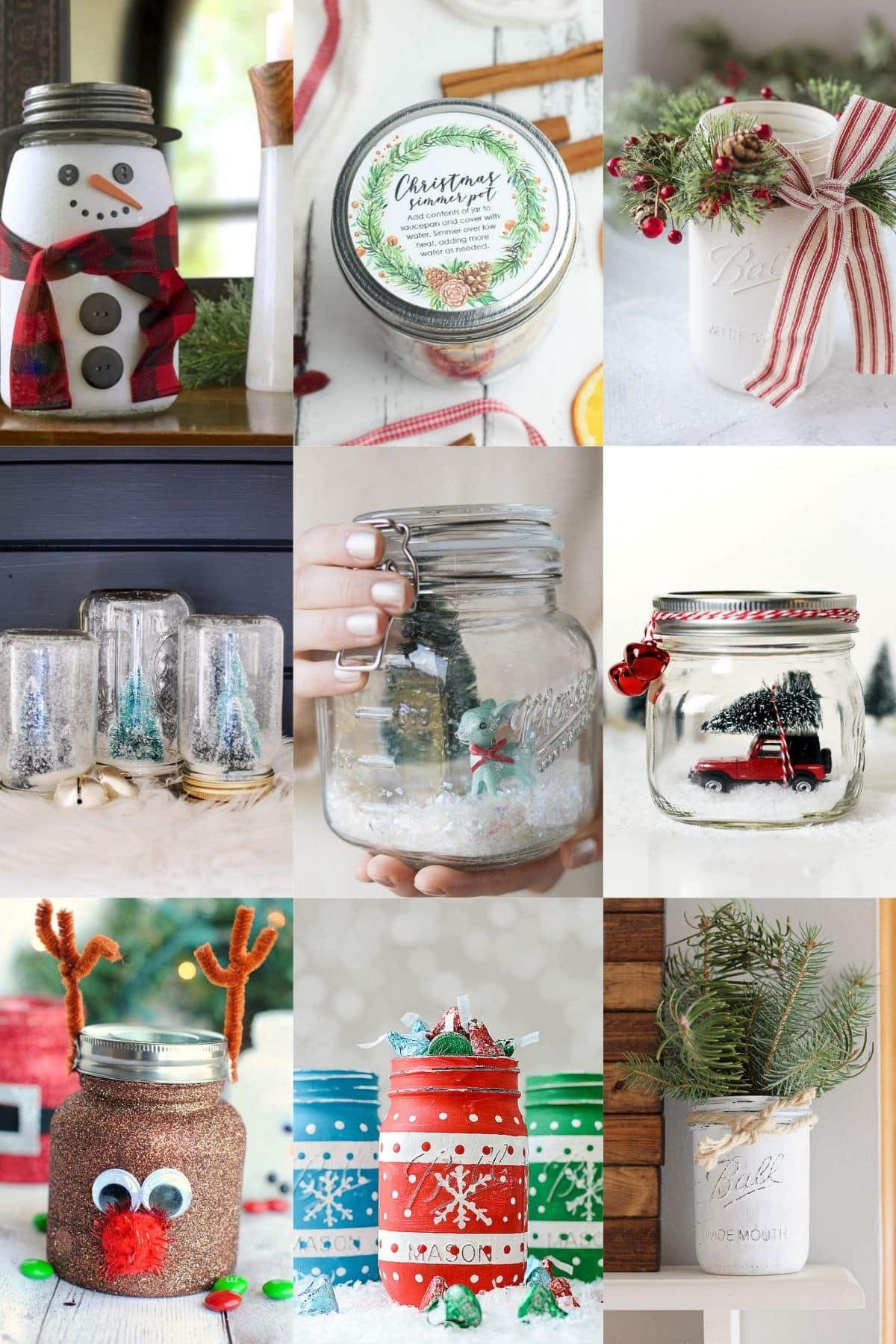 20+ Mason Jar Christmas Décor Ideas