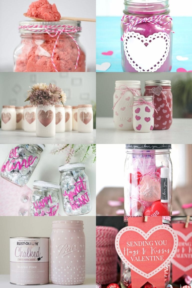25+ Valentine’s Day Mason Jar Crafts & Gifts