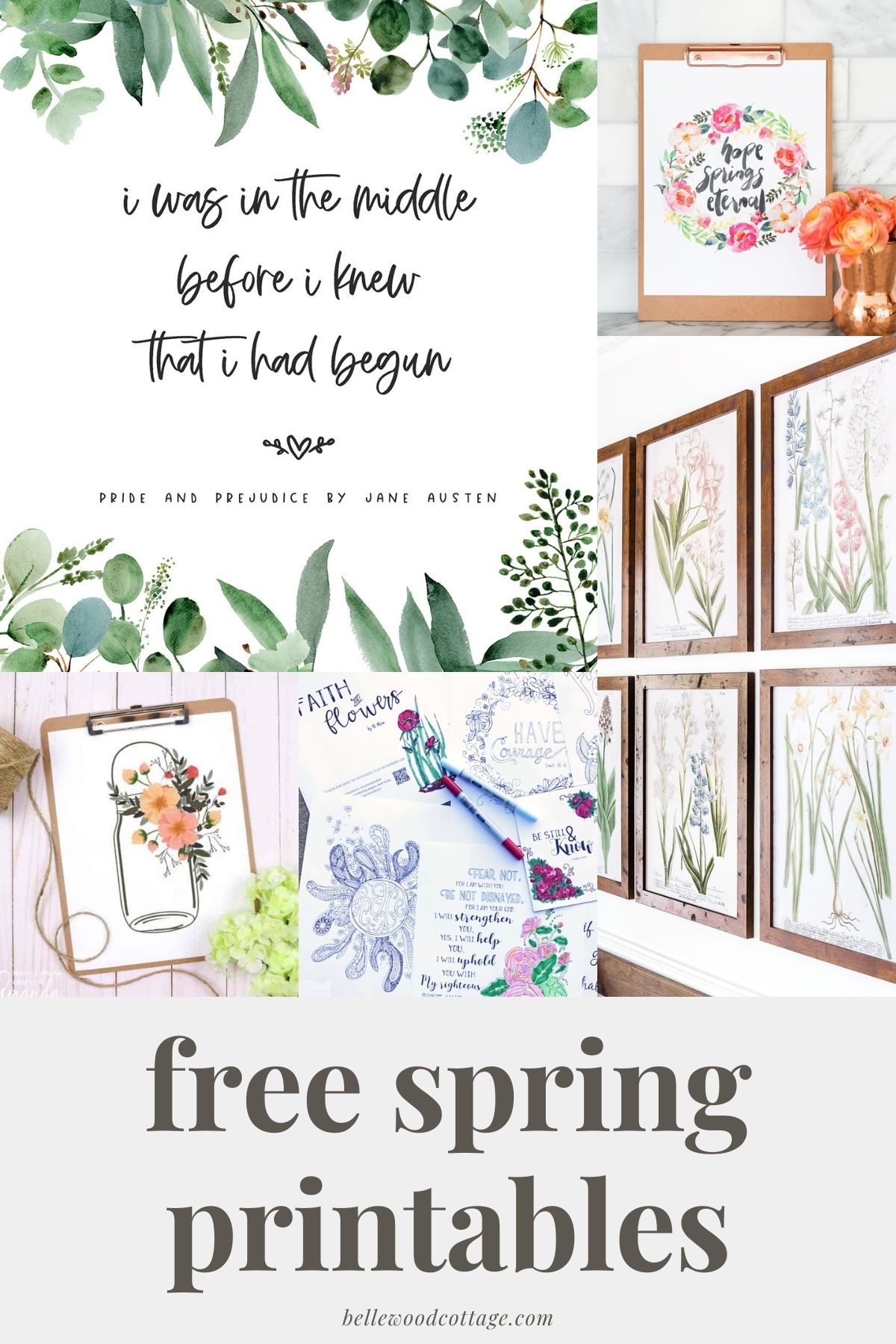 Free Spring Printables for Your Home Bellewood Cottage