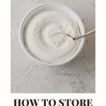 A container of Cool Whip with a spoon in it and the words, "How to Store Cool Whip".