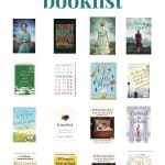 A grid of sixteen different book covers with the words, "Maternity Leave Booklist".